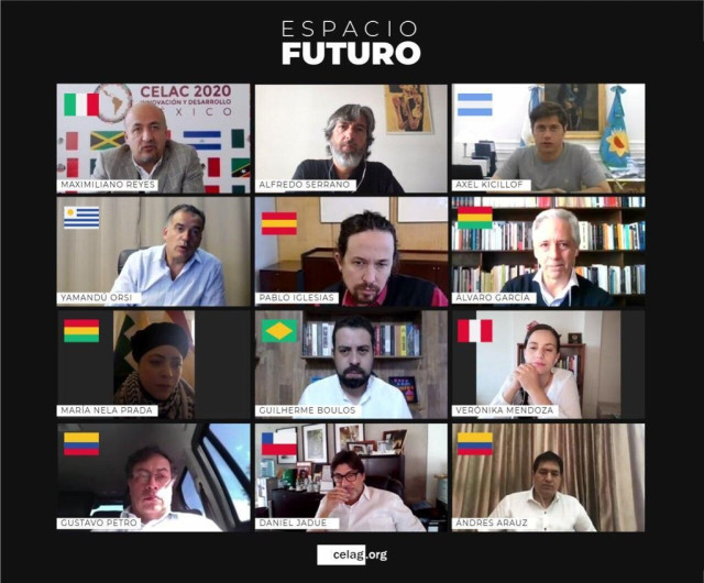 El vicepresidente segundo, Pablo Iglesias, en la primera reunión de Espacio FUTURO