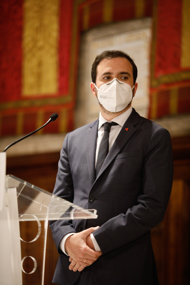 Reunión de trabajo de Ada Colau y Alberto Garzón