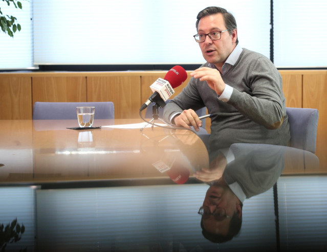 El portavoz del PP en la Asamblea de Madrid, Alfonso Serrano, durante una entrevista con Europa Press, en Madrid a 11 de diciembre de 2019.