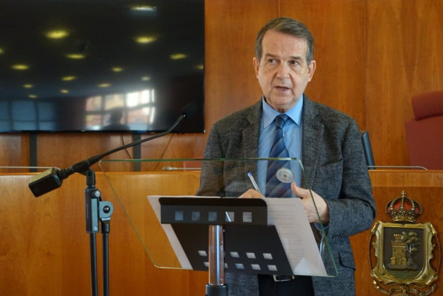 El alcalde de Vigo, Abel Caballero, durante la rueda de prensa
