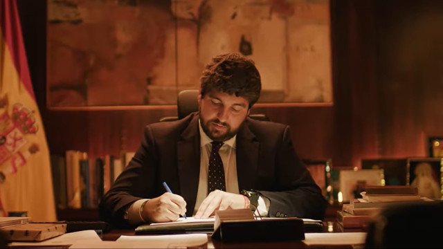 El presidente del Gobierno regional, en el vídeo en el que desea Feliz Navidad a todos los murcianos