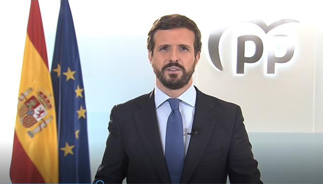 El presidente del PP, Pablo Casado, valora el mensaje de Navidad del Rey