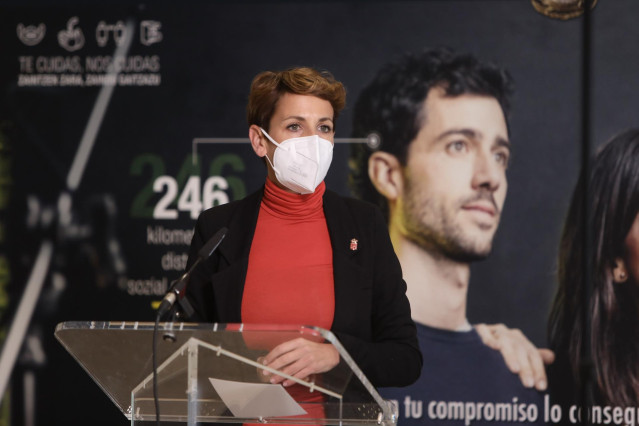 La presidenta del Gobierno de Navarra, María Chivite