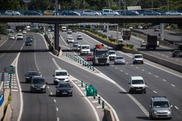 Tramo de la autopista de la M30 en Madrid.