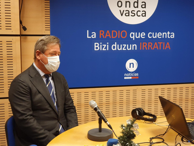 El portavoz del Gobierno Vasco, Bingen Zupiria, en Onda Vasca