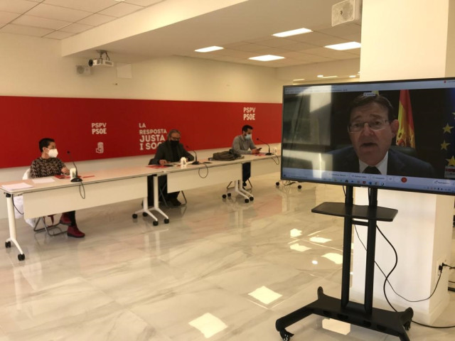 Ximo Puig en la reunión de la CEN del PSPV-PSOE