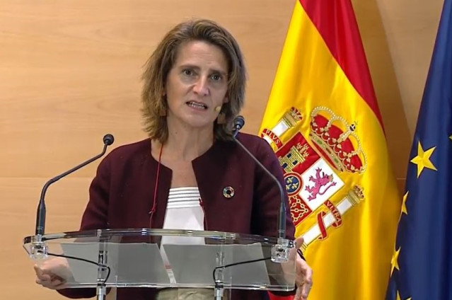 La vicepresidenta cuarta del Gobierno y ministra para la Transición Ecológica y el Reto Demográfico del Gobierno de España, Teresa Ribera