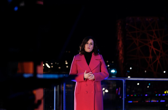 Isabel Díaz Ayuso, presidenta de la Comunidad de Madrid, en su discurso de fin de año