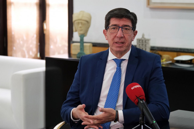 El vicepresidente de la Junta de Andalucía, Juan Marín, en una imagen de archivo.
