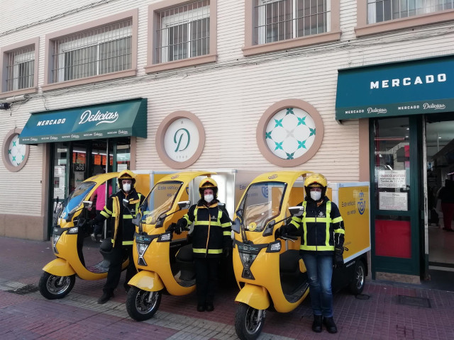 Correos reparte productos de los mercados de abastos de Zaragoza