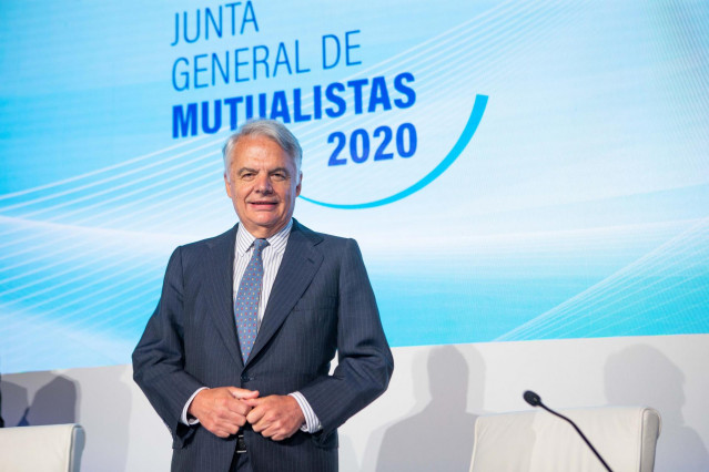 El presidente de Mutua Madrileña, Ignacio Garralda, en la junta general de mutualistas de 2020.
