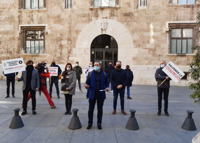 Protestas de la hostelería en image de archivo