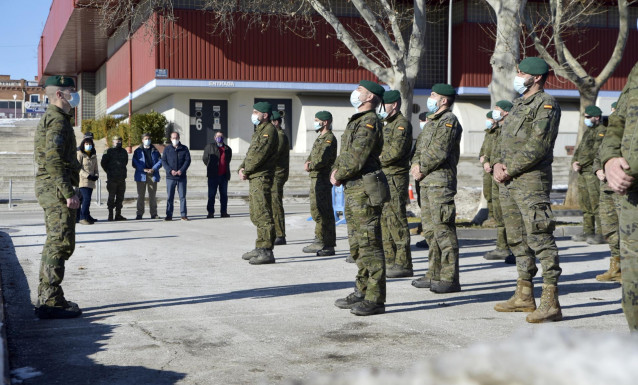 Varios militares procedentes de la Brigada Aragón I de Zaragoza