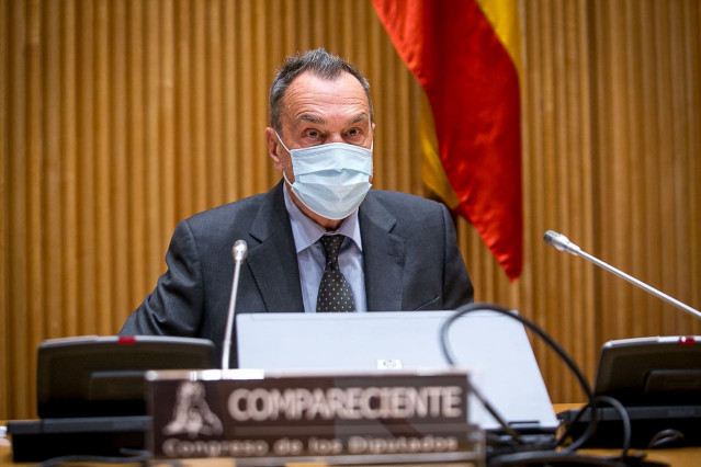 El director de Fepex, Jose María Pozancos, en su comparecencia en el Congreso de los Diputados