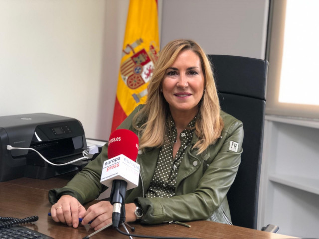 La presidenta del PP de Navarra y vicesecretaria de Organización del PP, Ana Beltrán, en una entrevista concedida a Europa Press.