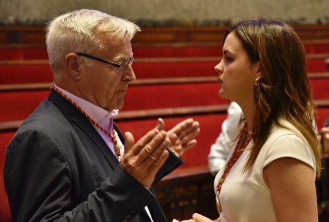 El alcalde de València, Joan Ribó (Compromís), y la vicealcaldesa primera, Sandra Gómez (PSPV), en una imagen reciente.