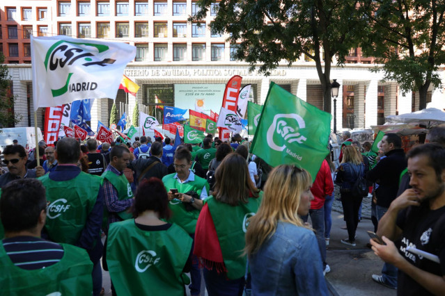 Imagen de archivo de una protesta de funcionarios