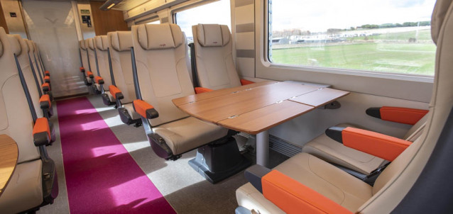 Interior del AVLO, tren AVE 'low cost' de Renfe