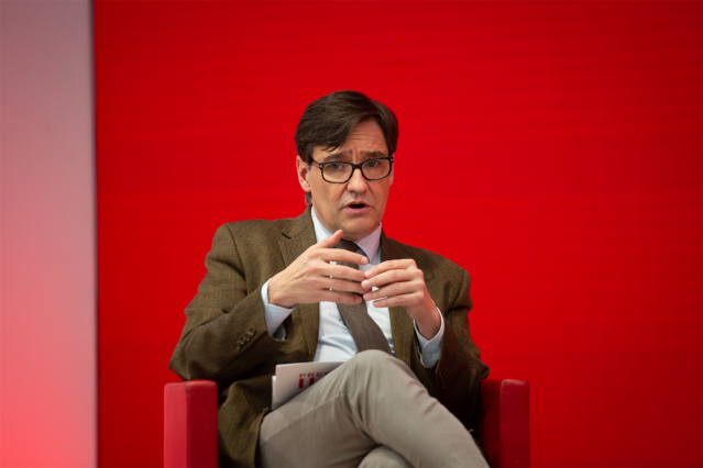 El candidato del PSC a la Presidencia de la Generalitat en las elecciones catalanas del 14 de febrero, Salvador Illa.