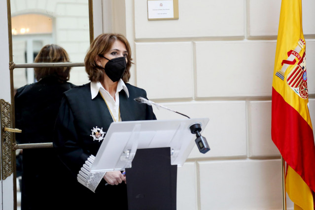 Archivo - La fiscal general del Estado, Dolores Delgado, en la toma de posesión de nuevos fiscales
