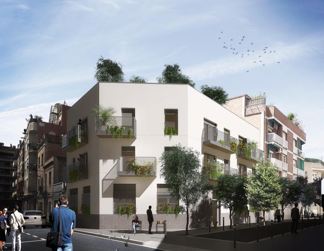 Renta Corporación y 011h construyen un edificio industrializado y sostenible en Hospitalet (Barcelona)