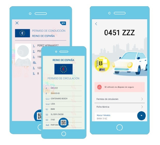 Archivo - Aplicación móvil 'miDGT'.