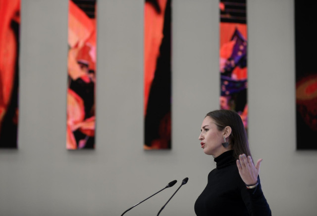 La portavoz del Comité Ejecutivo de Ciudadanos, Melisa Rodríguez, ofrece una rueda de prensa en la sede del partido en Madrid.