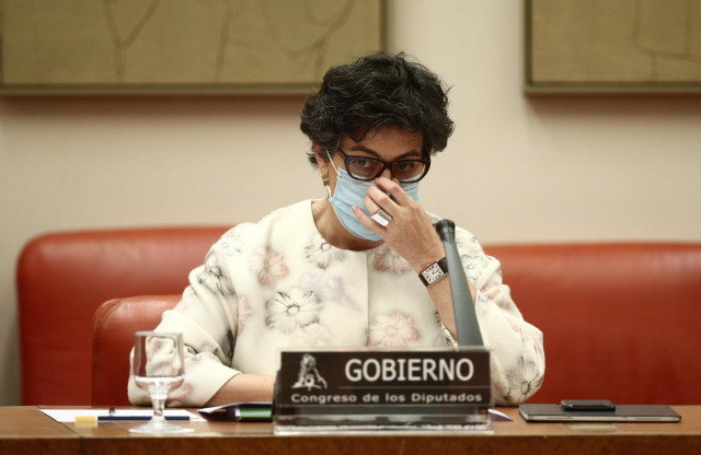 La ministra de Asuntos Exteriores, Arancha González Laya, durante una Comisión de Asuntos Exteriores en el Congreso de los Diputados