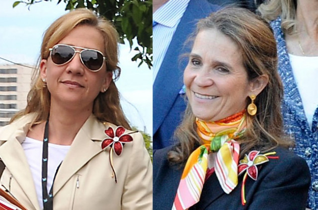 Archivo - Las infantas Elena y Cristina de Borbón.