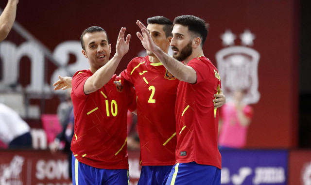 Archivo - Triunfo de la selección española de fútbol sala sobre Letonia (7-0) en la primera jornada de la fase de clasificación para la Euro 2022 de los Países Bajos, en un partido disputado en el Pabellón de la Ciudad del Fútbol de Las Rozas