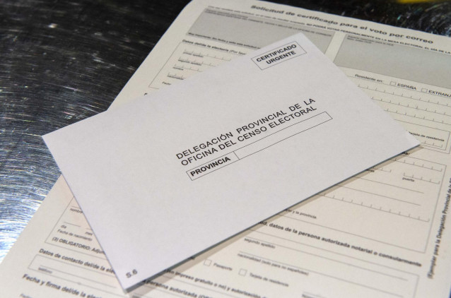 Ejemplo de voto por correo que se puede obtener en Correos.