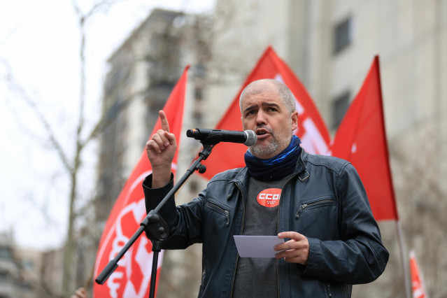 Archivo - El secretario general de CCOO, Unai Sordo