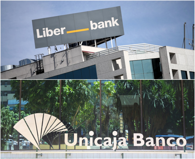 Archivo - Los consejos de administración de Liberbank y Unicaja Banco acuerdan su fusión.