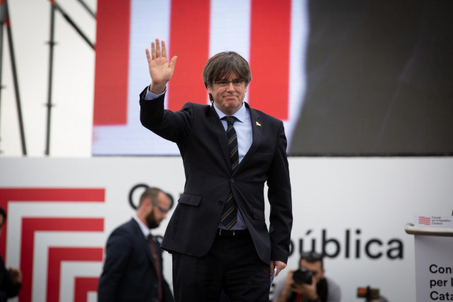 Archivo - El expresidente Carles Puigdemont en un acto del Consell de la República en Perpiñán (Francia)