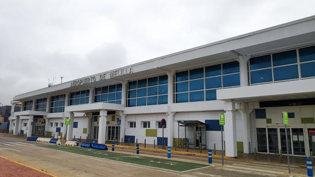 Fachada del aeropuerto de Melilla que llevará el nombre del primer fusilado de la Guerra Civil Española