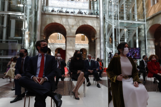 La presidenta de la Comunidad de Madrid, Isabel Díaz Ayuso, en el acto de celebración del 2 de Mayo, Día de la Comunidad. En Madrid, a 2 de mayo de 2021.