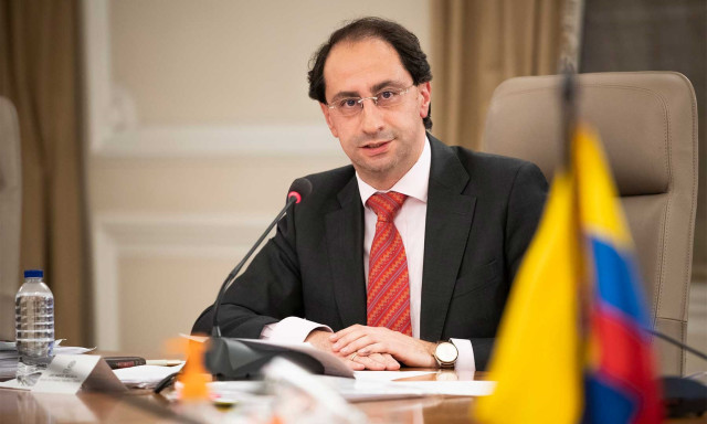 Archivo - El ministro de Hacienda y Crédito Público de Colombia, José Manuel Restrepo