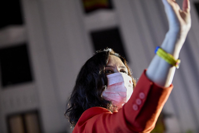 La presidenta de la Comunidad de Madrid y candidata a la reelección por el PP, Isabel Díaz Ayuso