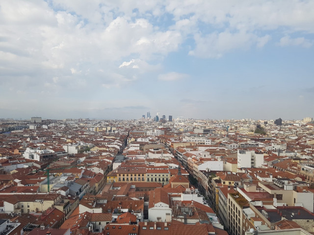 Vista panorámica desde la Gran Vía de Madrid.