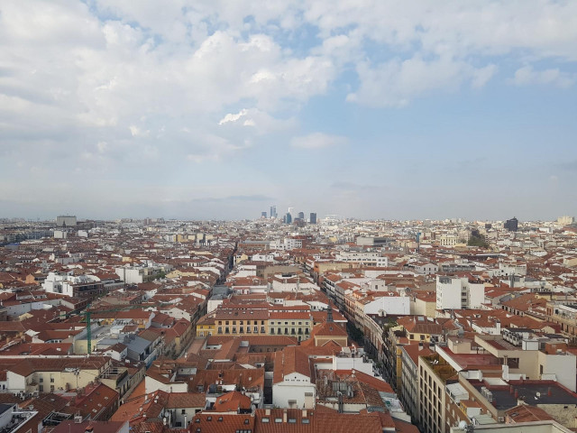 Vista panorámica desde la Gran Vía de Madrid.