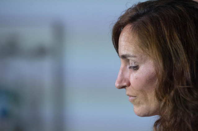 La candidata de Más Madrid a la Presidencia de la Comunidad de Madrid, Mónica García, interviene en una rueda de prensa para valorar las votaciones de la jornada electoral