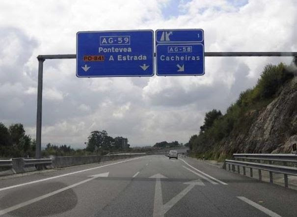 Archivo - Autovía entre Santiago y A Estrada