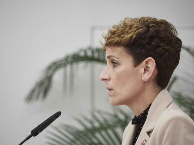 Archivo - La presidenta del Gobierno de Navarra, María Chivite, en una imagen de archivo.