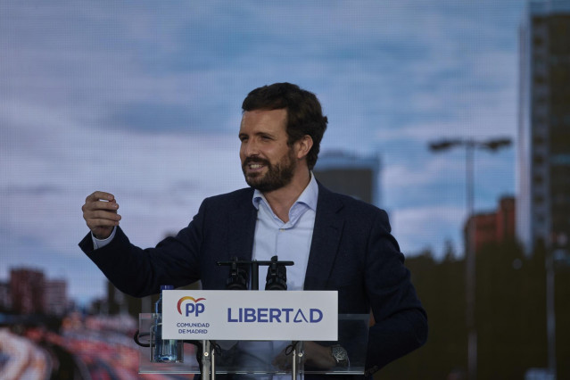 El presidente del PP, Pablo Casado