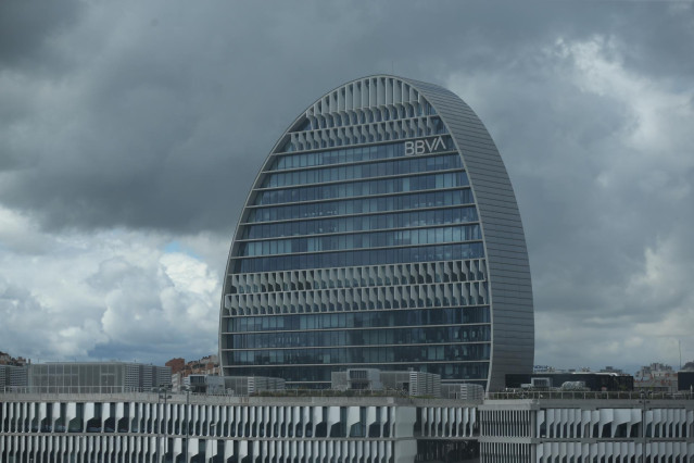 Edificio de la sede de BBVA en Madrid, conocido como ‘La Vela’, a 22 de abril de 2021, en Madrid (España).