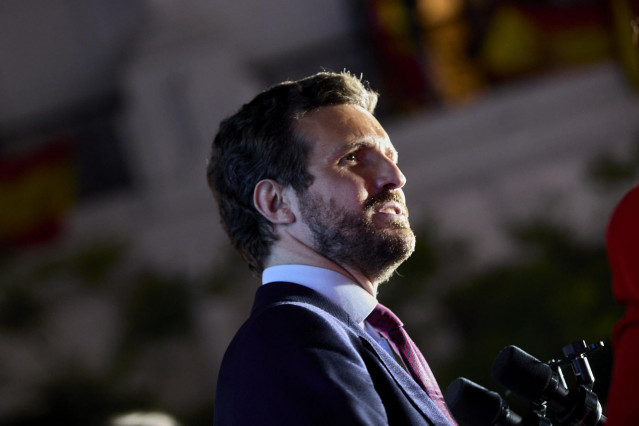 El líder del PP, Pablo Casado