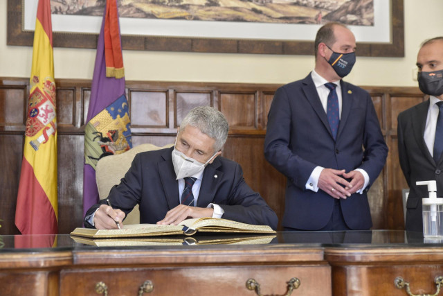 El ministro del Interior, Fernando Grande-Marlaska, en un acto reciente en Guadalajara