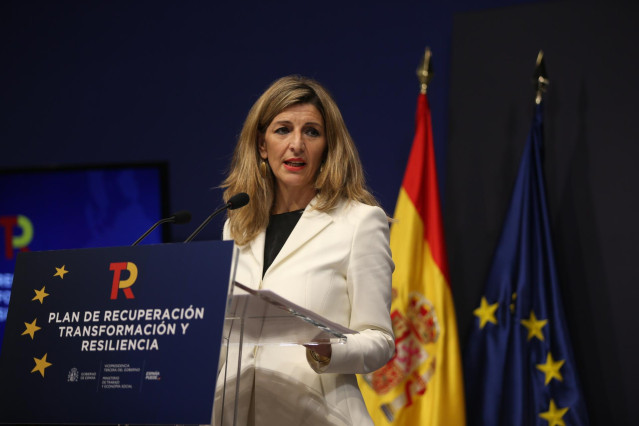 La vicepresidenta tercera y ministra de Trabajo y Economía Social, Yolanda Díaz,