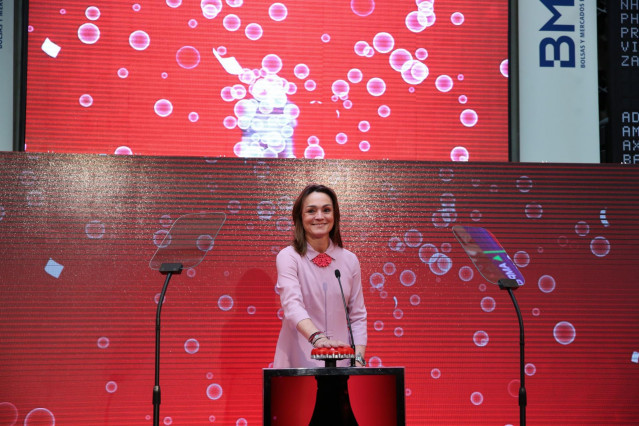Archivo - Sol Daurella, la presidenta de Coca-Cola European Partners, en la salida a bolsa de la compañía