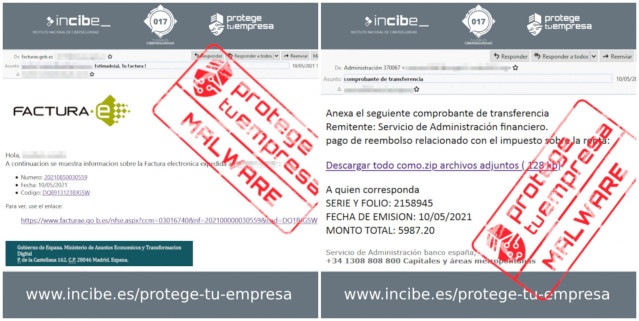 Incibe alerta de emails fraudulentos suplantando la identidad del Ministerio de Asuntos Económicos y el Banco de España.